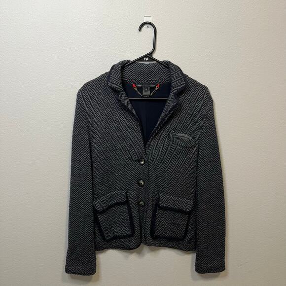 Marc by Marc‎ Jacobs Gray Tweed Herringbone Blazer Jacket- Size XS - Picture 1 of 6
